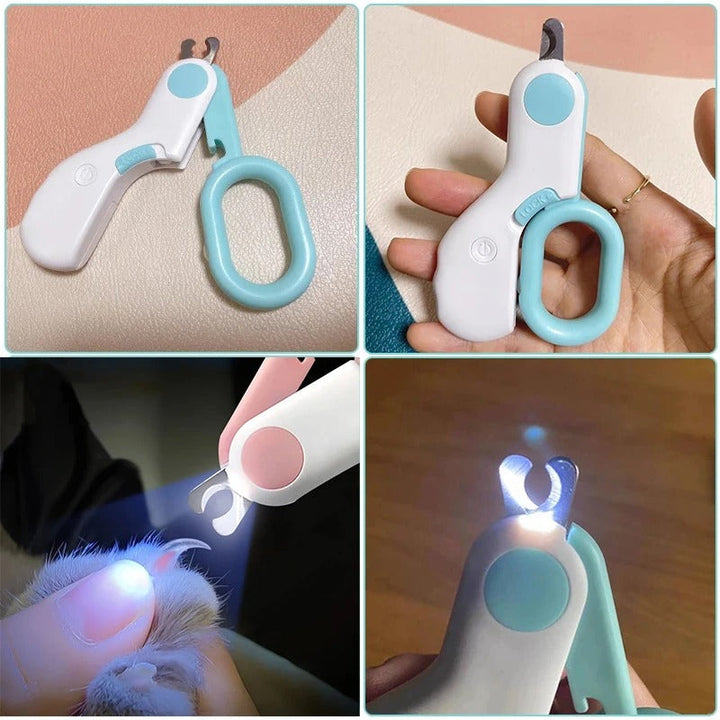 Professional Pet Nail Clipper LED Light Bowlift