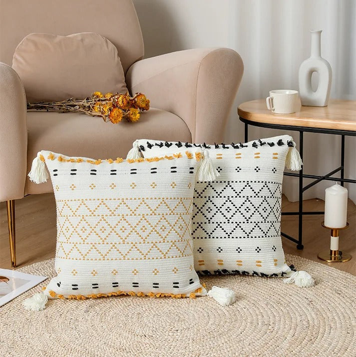 BowLift | Bohemian SatinCiel Pillowcase - Luxury Pillowcase with Tufted Design for Any Interior