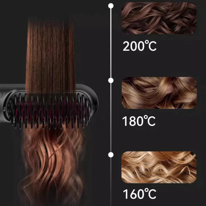 Tima Brush - Wireless Rechargeable Straightening Iron Brush Bowlift