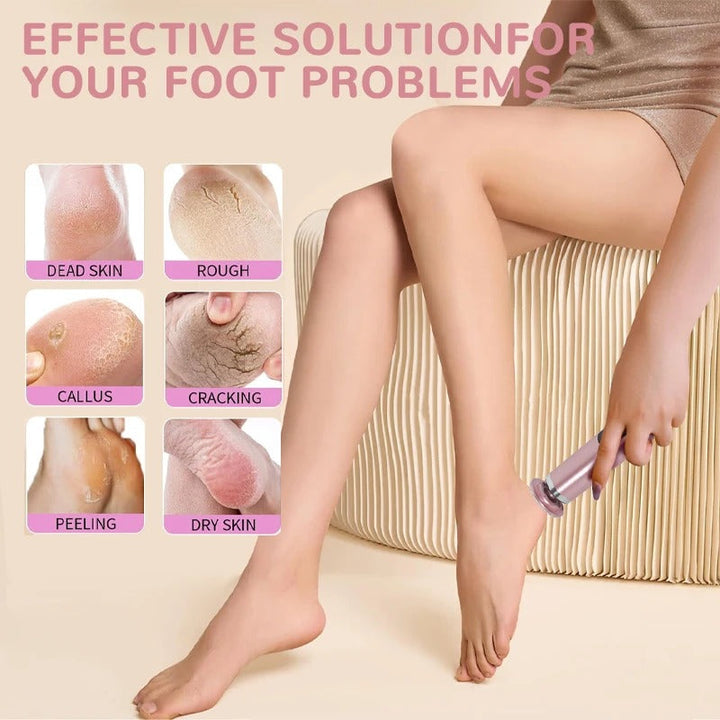 BowLift | 2-in-1 Electric Foot & Hand Care Tool | Callus Remover & Nail Polisher for At-Home Pedicures