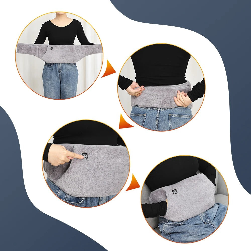 BowLift | USB Rechargeable Hand & Waist Warmer | Soft Velvet, 3 Heat Settings & Portable for Home, Office & Outdoor Use