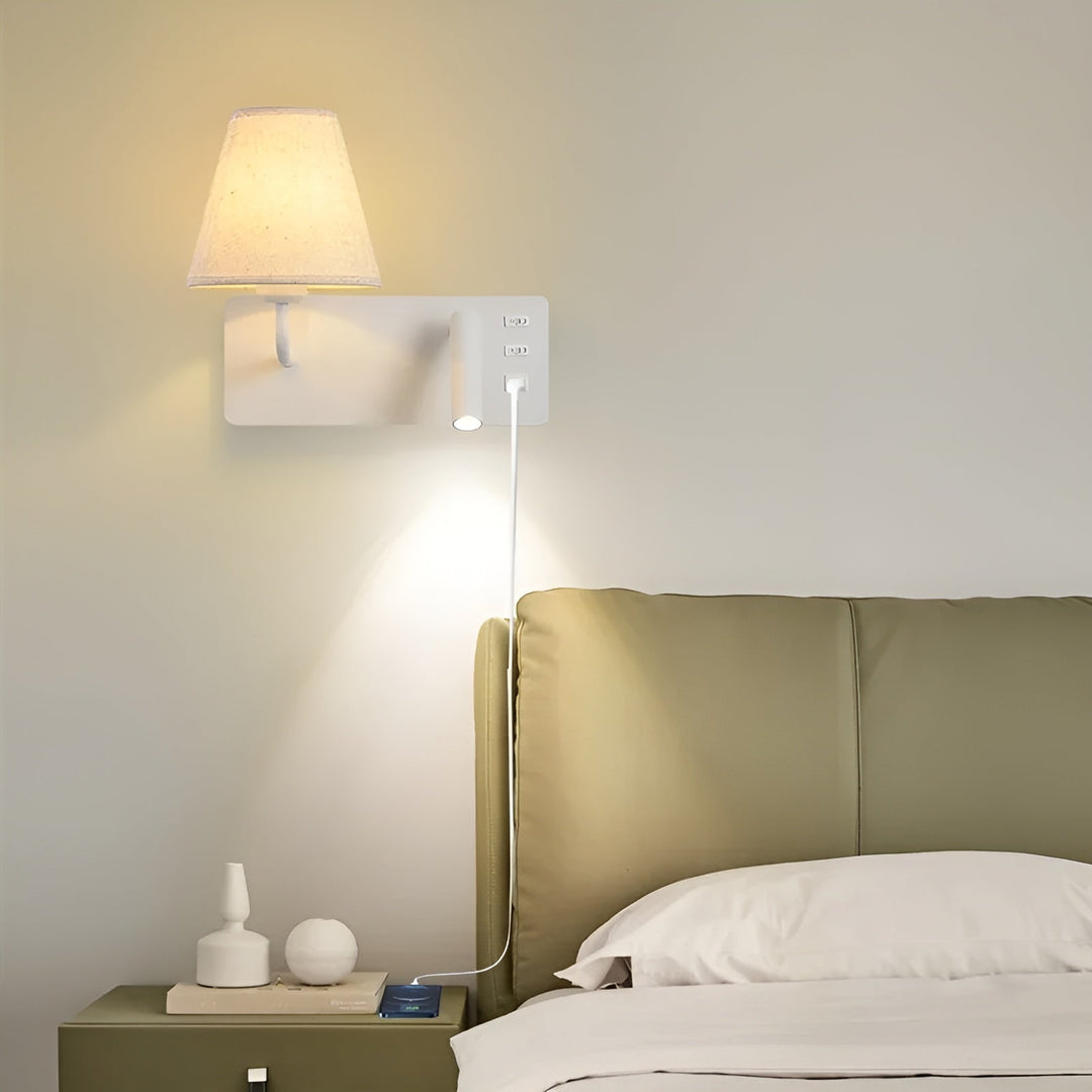 Reading lamp with candle light effect – Warm, decorative light | Perfect for the bedroom & bed | Bowlift