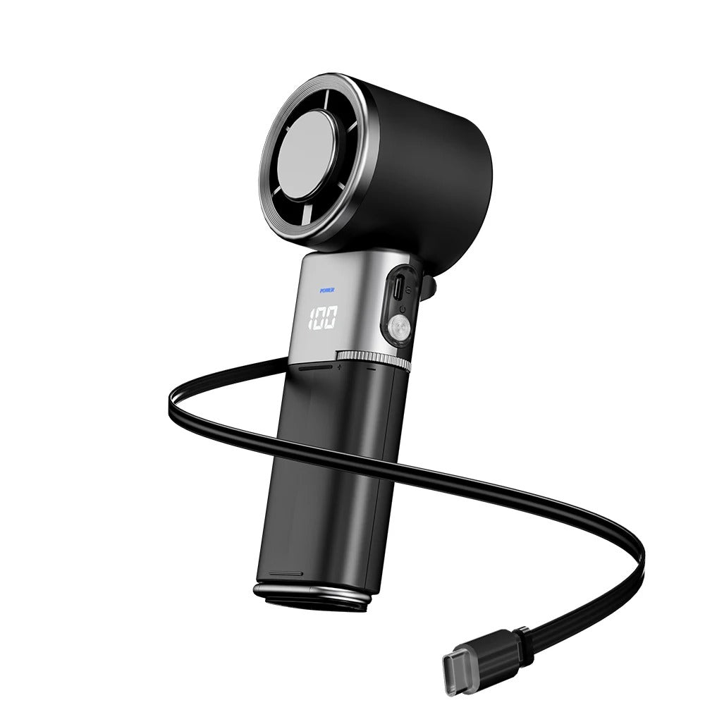 BowLift | Portable Neck Fan with Built-in Power Bank and Foldable Design