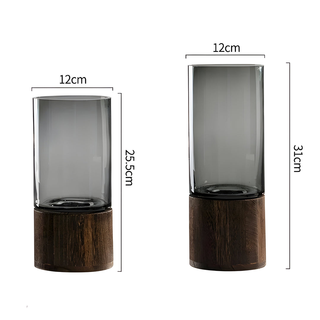 TranquilBowliftoom Vase – European Hydroponics Wood and Glass Vase | Bowlift