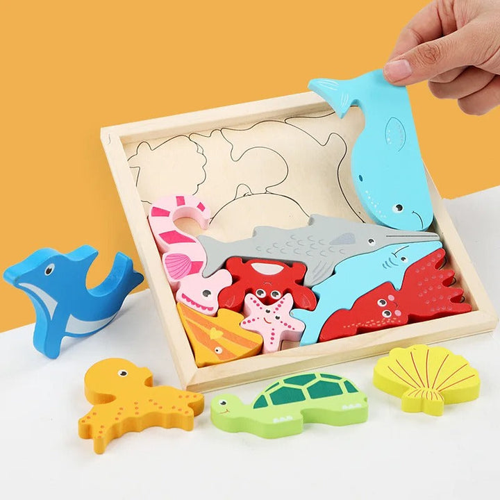 BowLift | WoodlandPuzzle - How Do the Shapes Fit Into the Frame? - Shape Puzzle