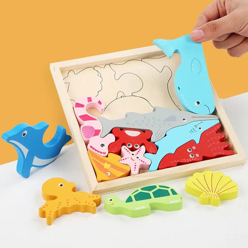 BowLift | WoodlandPuzzle - How Do the Shapes Fit Into the Frame? - Shape Puzzle