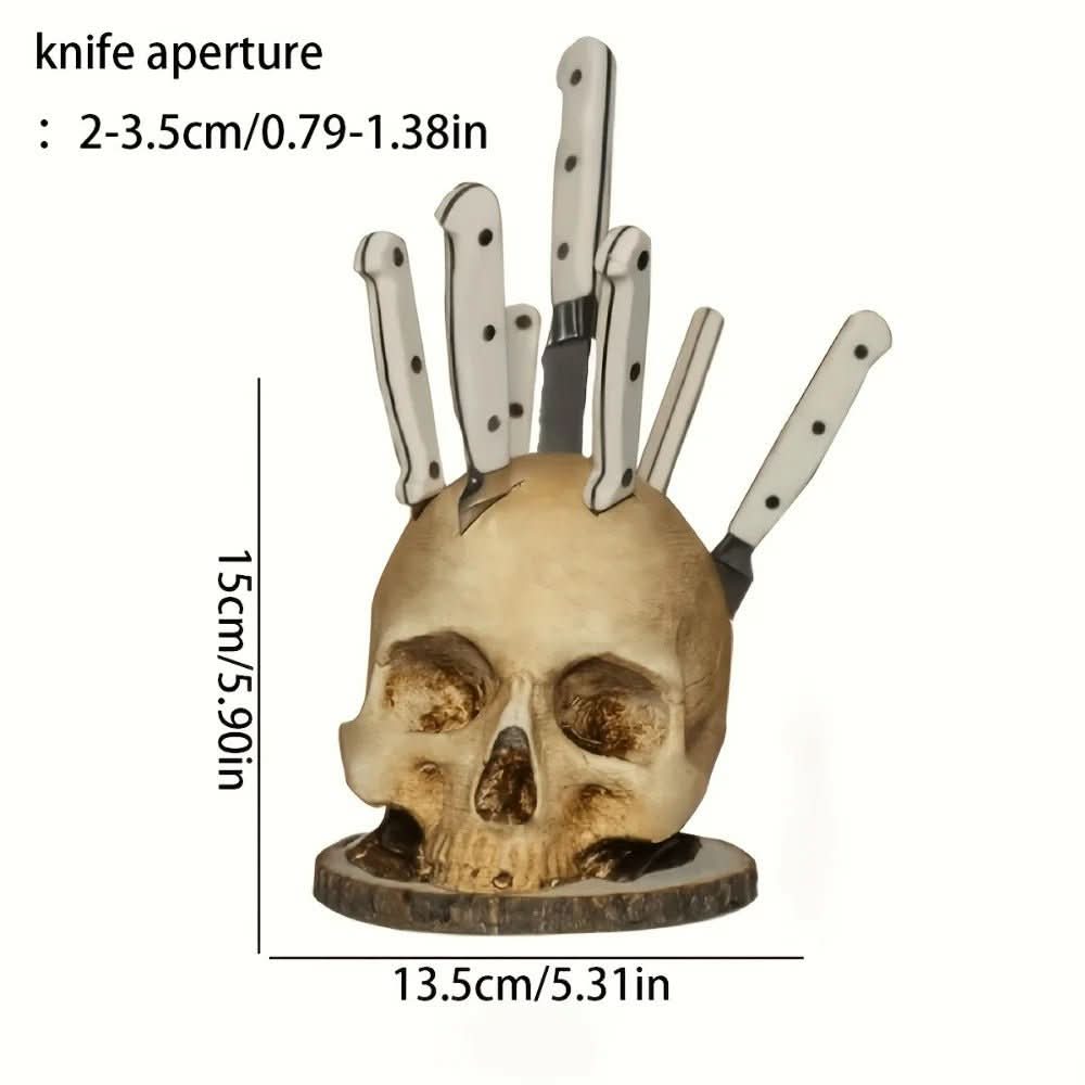 BowLift | Handmade knife holder with skull design for up to 7 knives