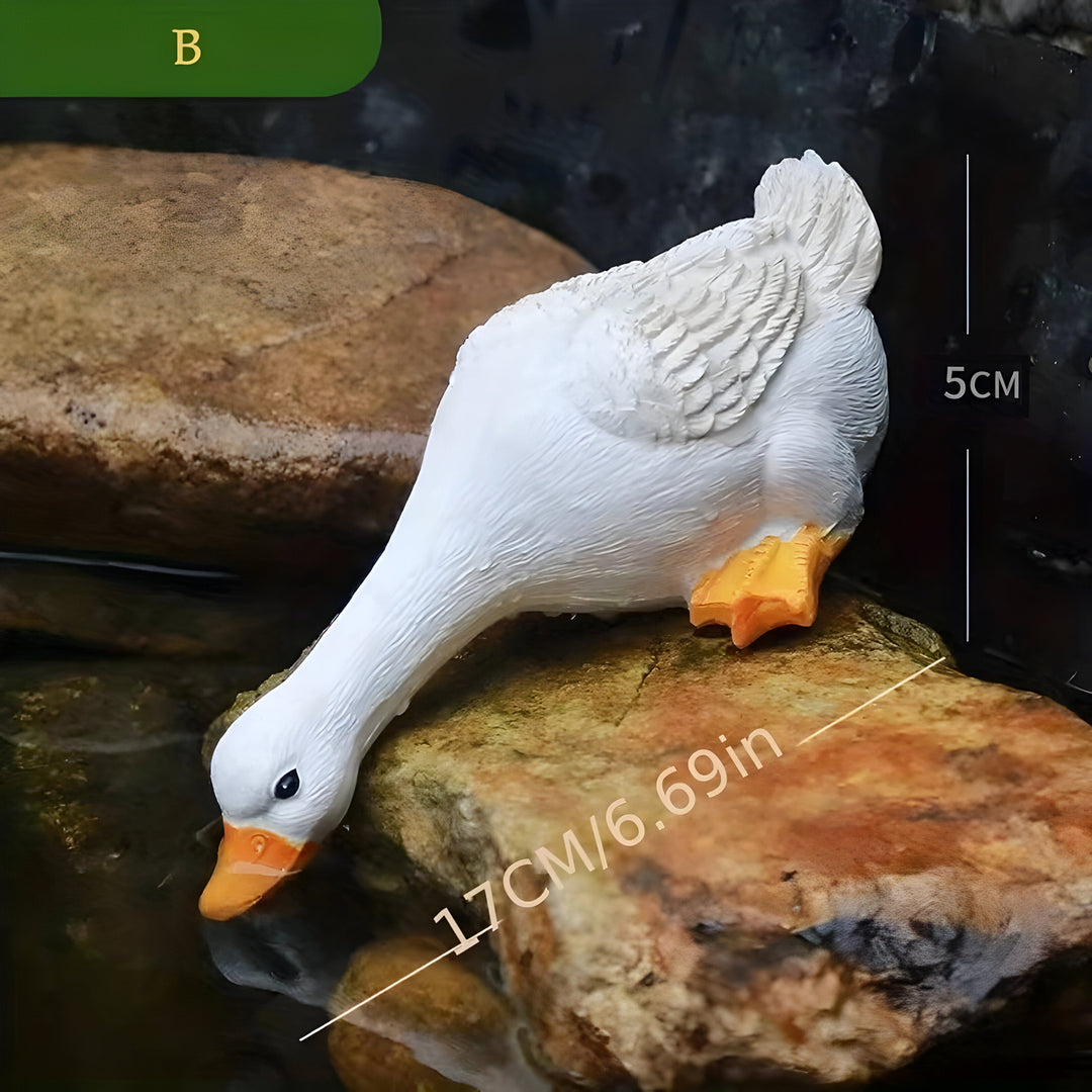 PuddlePals Sculpture – Farmhouse Style Duck & Goose Figure | Bowlift
