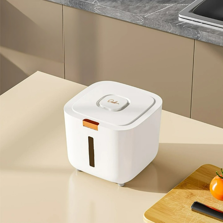 BowLift | VoorraadKlik – Airtight dispenser box with measuring cup for rice and grains (5 or 10 kg)
