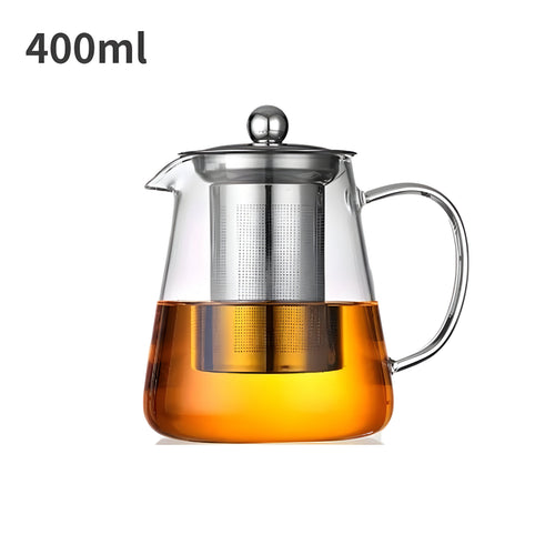 CrystalBrew Cup - Heat-resistant glass with stainless steel filter | Bowlift