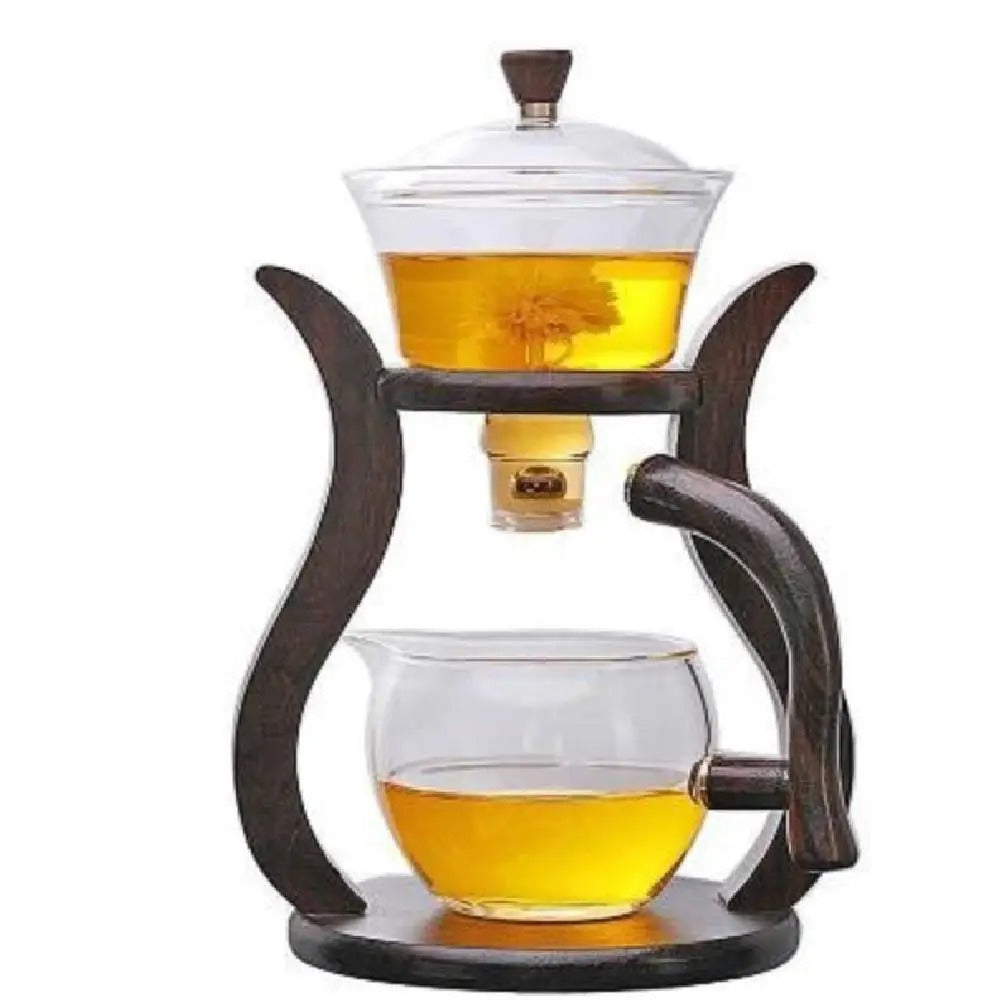 Glass Teaset with Magnetic Flow – Semi-Automatic Pot, Heat Resistant and Elegant | Bowlift