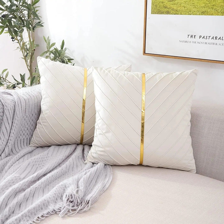 BowLift | Noir Élégance Cushion Cover - Luxury Velvet Cushion Cover with Gold Sequins - Refine Your Interior