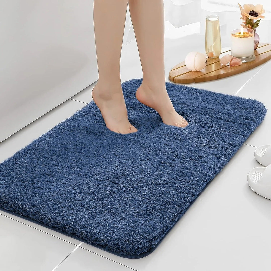 BowLift | Thickened Plush Anti-Slip Bathroom Mat | Super Absorbent, Durable & Machine Washable for Shower, Sink & Toilet Use