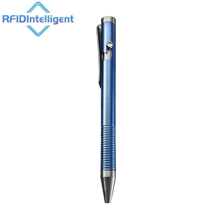 BowLift | Stonewashed Titanium Bolt Action Pen – Durable Metal Mechanical Writing Pen