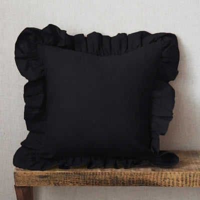BowLift | Elegant Linen Cushion Cover - with Ruffles for Ultimate Comfort