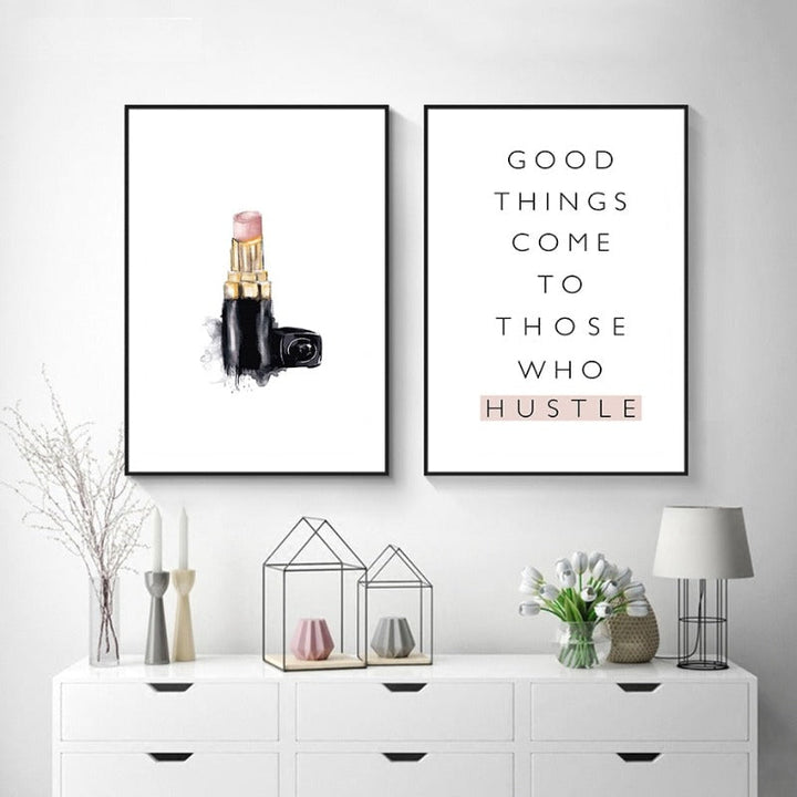 Abstract Modern Fashion Makeup - Canvas Wall Art Print | Bowlift