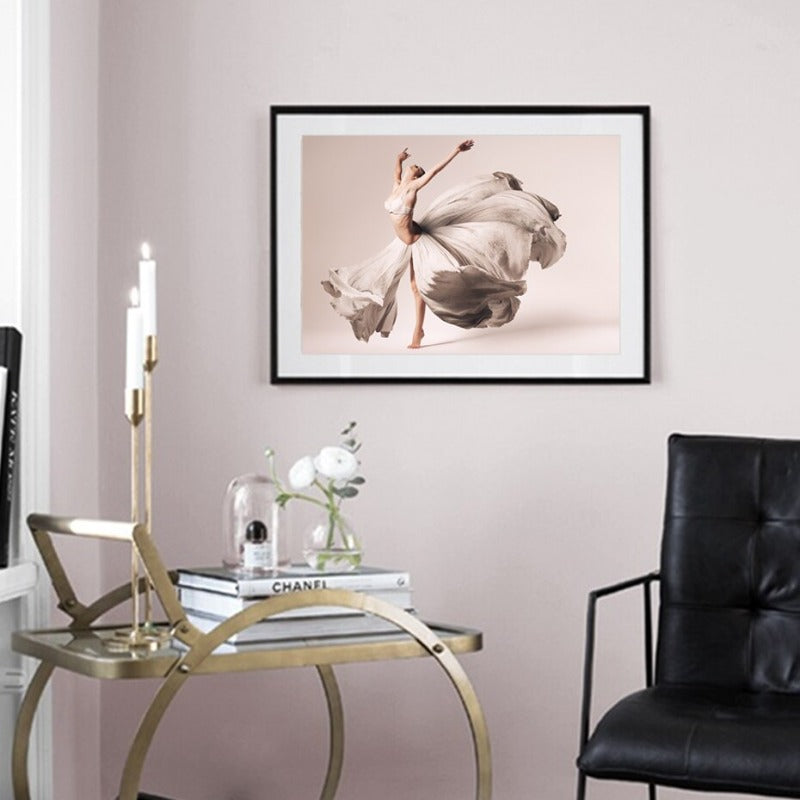 Bohemian Style Blush Flower Petal - Canvas Wall Art Print | Bowlift