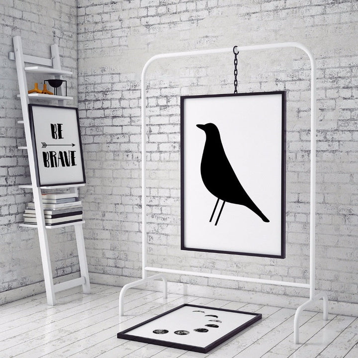 Eames Bird Nordic Scandinavian - Canvas Wall Art Print | Bowlift