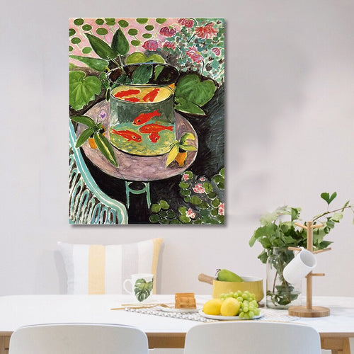 Still Life Goldfish Vintage - Canvas Wall Art Print