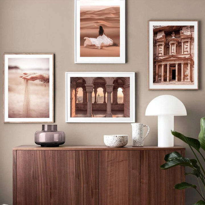 Moroccan Desert & Architecture - Canvas Wall Art Print | Bowlift