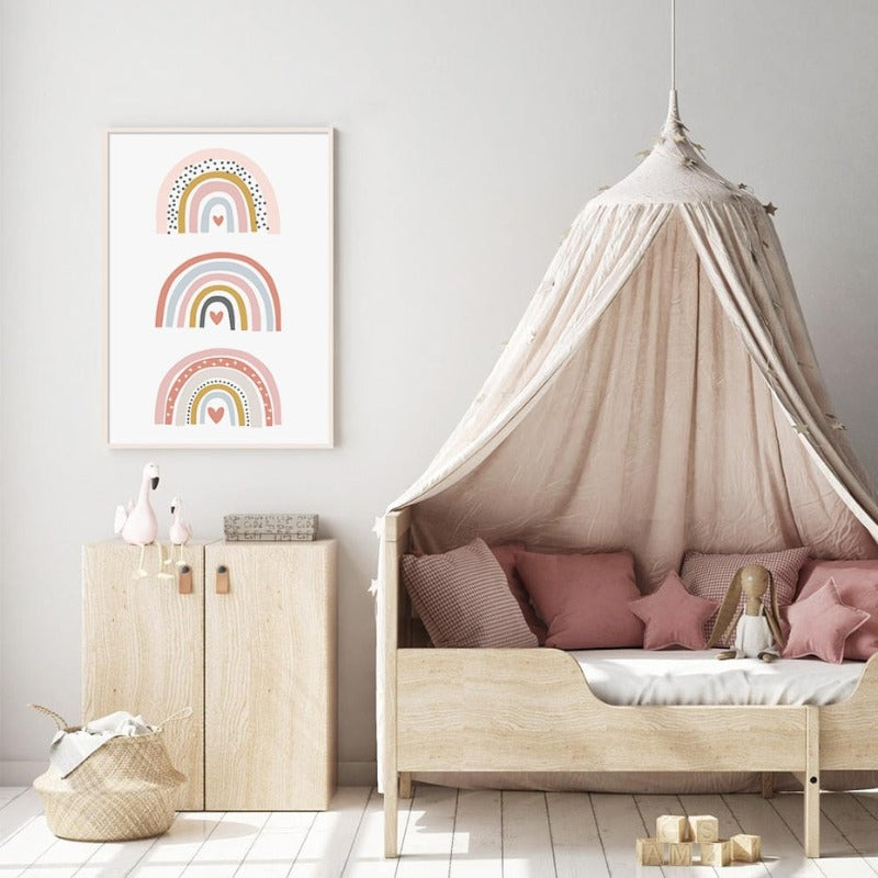 You Are My Sunshine Rainbow Nursery  - Canvas Wall Art Print | Bowlift