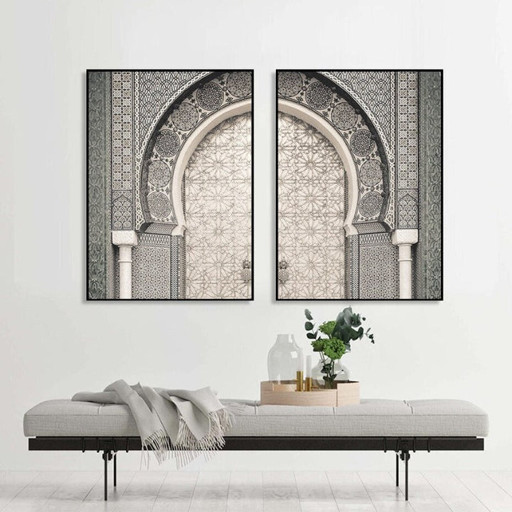 Modern Moroccan Marrakesh Door - Canvas Wall Art Print | Bowlift