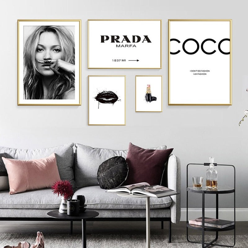 Abstract Modern Fashion Makeup - Canvas Wall Art Print | Bowlift