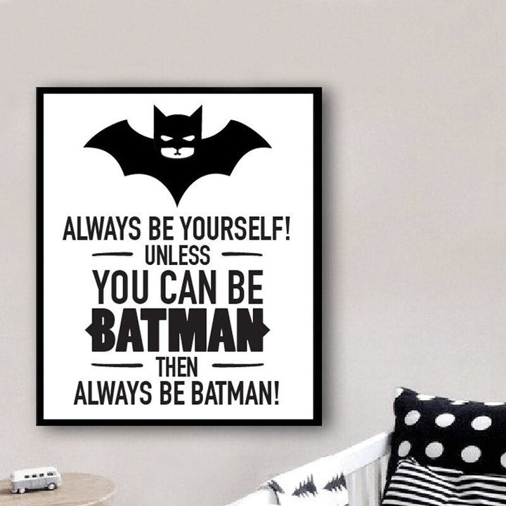 Classic Cartoon Batman Kids-Canvas Wall Art Print | Bowlift