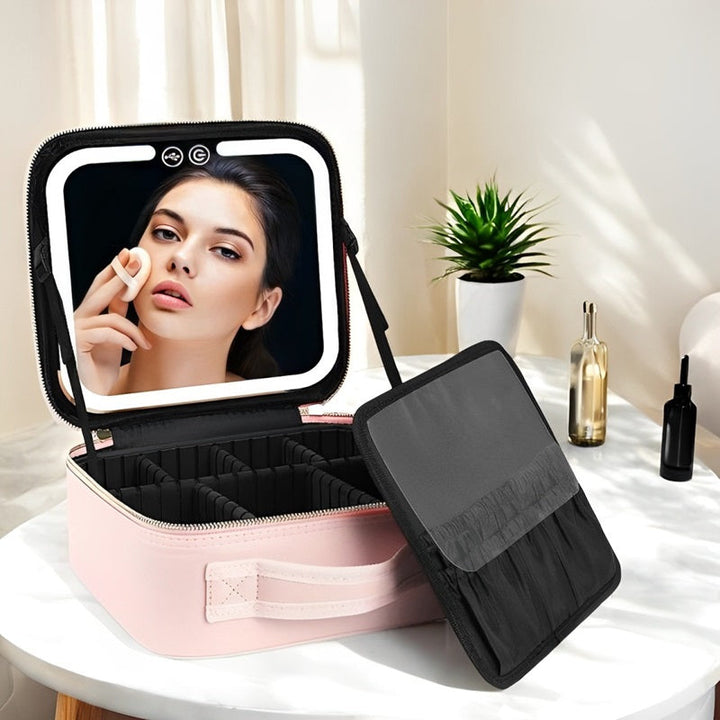 BowLift | Travel Makeup Bag with LED Mirror and Spacious Storage