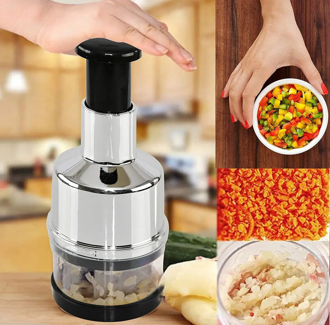 BowLift | ChefChop Pro – Manual Stainless Steel Vegetable Chopper for Fast, Safe & Efficient Food Prep