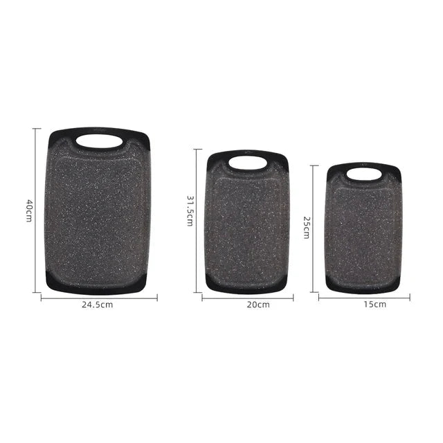 Marble Pattern Cutting Board Wheat Straw Plastic Cutting Board Set | Bowlift