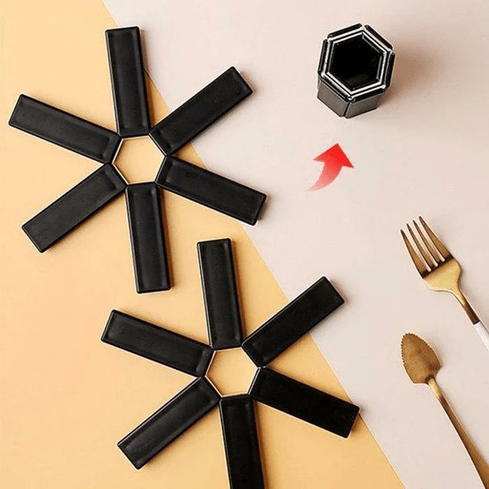 BowLift | Heat-resistant foldable coasters - 4 pieces for safety and style