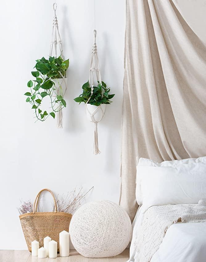 BowLift | 4-piece handmade Boho macrame plant hanger set