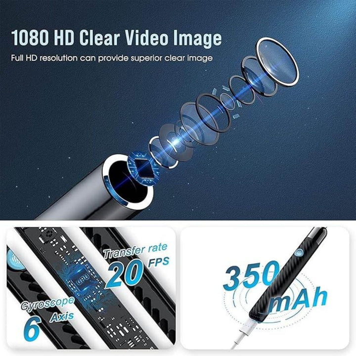 BowLift | Ear Wax Removal Tool | 1080P HD Camera, LED Lights & Adjustable Scoops for Safe Ear Hygiene at Home