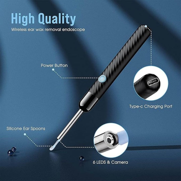 BowLift | Ear Wax Removal Tool | 1080P HD Camera, LED Lights & Adjustable Scoops for Safe Ear Hygiene at Home