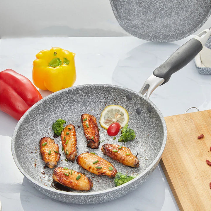 Medical stone Non Stick Frying Pan Wok Pan Induction Gas Stove Cooker | Bowlift