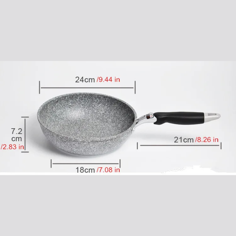 Medical stone Non Stick Frying Pan Wok Pan Induction Gas Stove Cooker | Bowlift