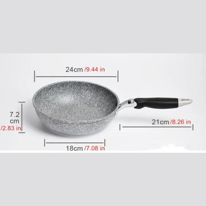 Medical stone Non Stick Frying Pan Wok Pan Induction Gas Stove Cooker | Bowlift