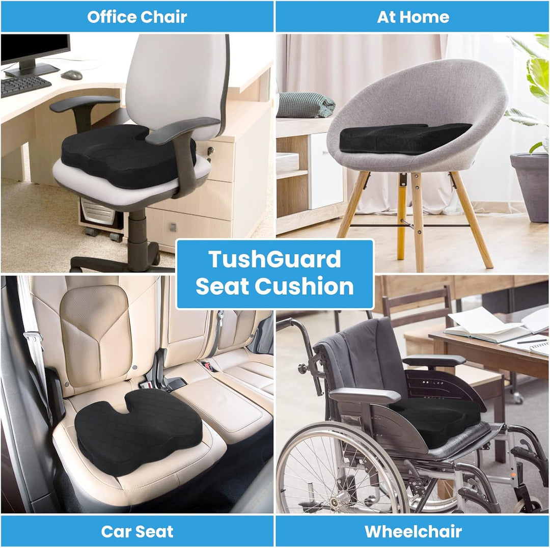 BowLift | Memory Foam Seat Cushion for Chair - Car and Office Chair Comfort