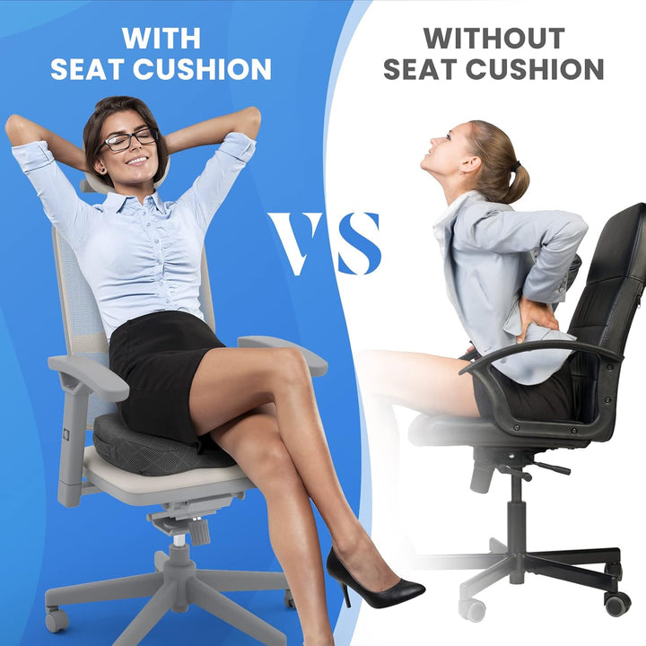 BowLift | Memory Foam Seat Cushion for Chair - Car and Office Chair Comfort