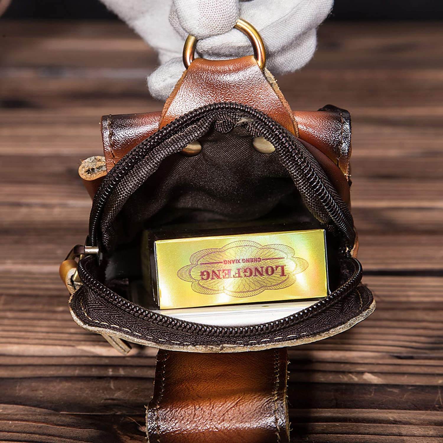 Genuine Leather Men's Hip Bag