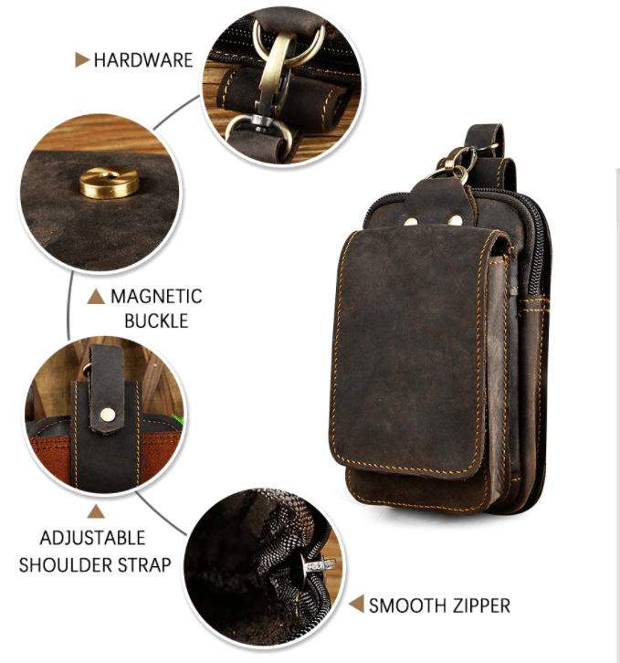 EliteGuard – Luxury Leather Hip Bag for Men Bowlift