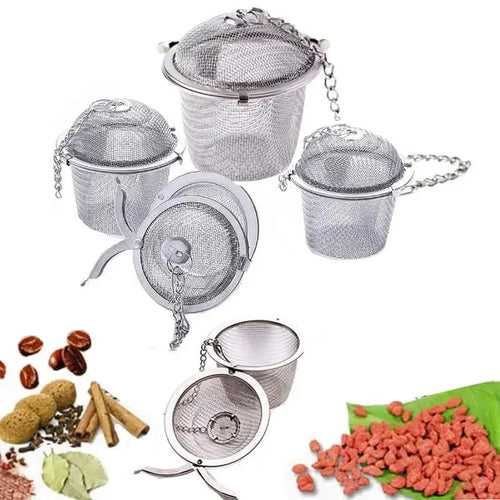 Mesh Infuser with Locking Chain Stainless Steel Tea Spice Strainer Ball | Bowlift