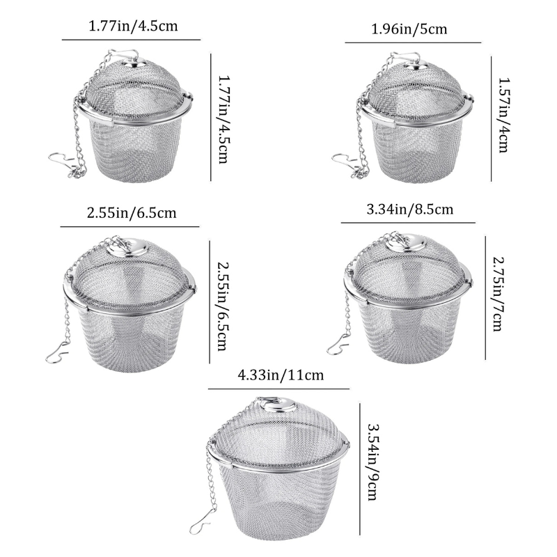Mesh Infuser with Locking Chain Stainless Steel Tea Spice Strainer Ball | Bowlift