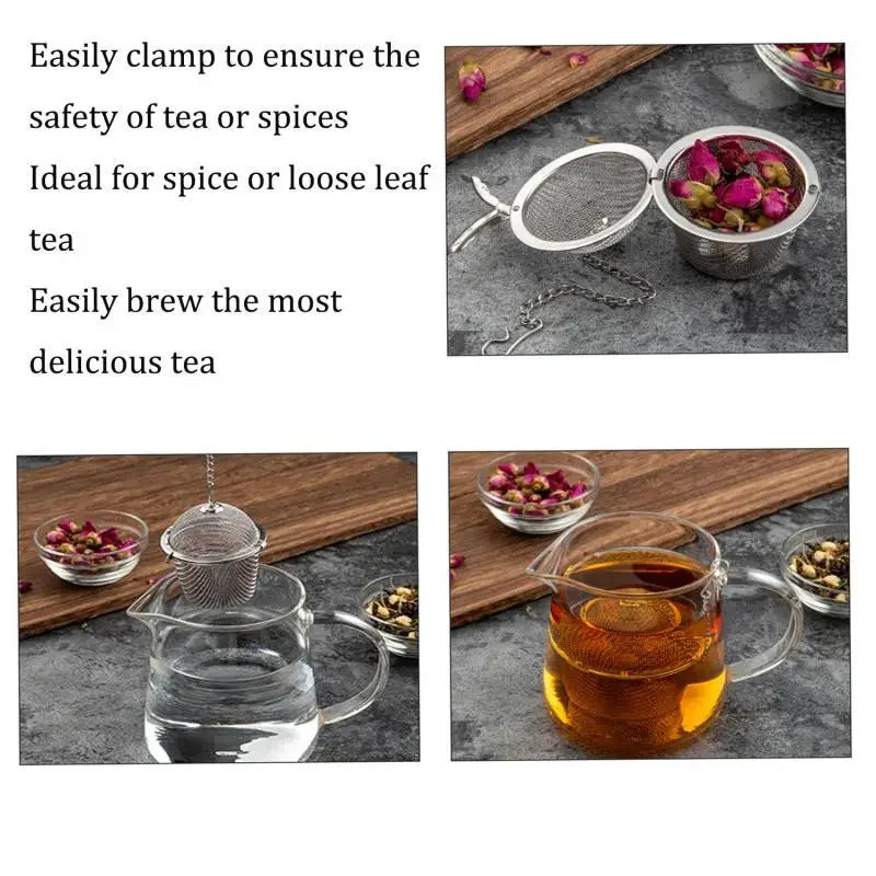 Mesh Infuser with Locking Chain Stainless Steel Tea Spice Strainer Ball | Bowlift