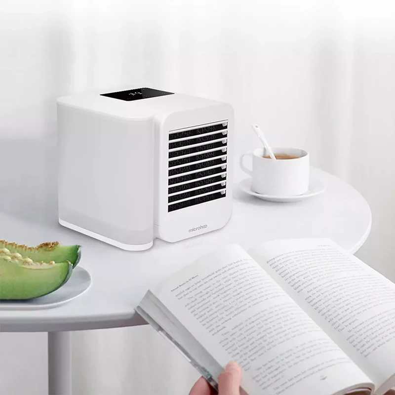 MicroCool Mini Air Conditioner Portable Evaporative Swamp Cooler with 1000ml Water Tank | Bowlift