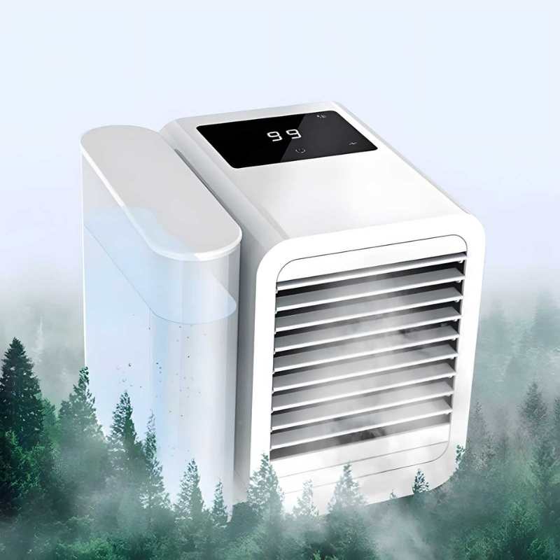 MicroCool Mini Air Conditioner Portable Evaporative Swamp Cooler with 1000ml Water Tank | Bowlift
