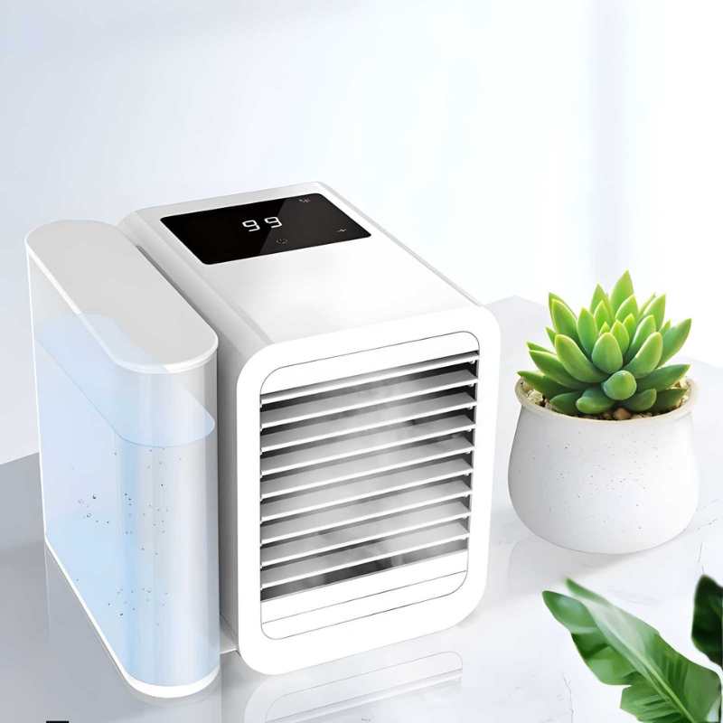 MicroCool Mini Air Conditioner Portable Evaporative Swamp Cooler with 1000ml Water Tank | Bowlift