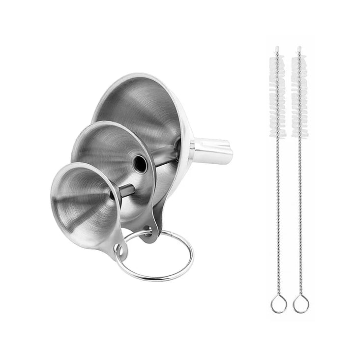 Mini Stainless Steel Kitchen Funnels Set Essential Oil Filling Funnels | Bowlift