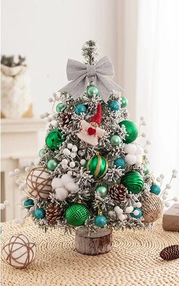 BowLift | Mini Tabletop Christmas Tree with LED Lights – 45CM Festive Decor for Home, Office & Parties